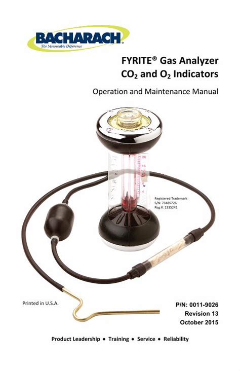 bacharachtm fyritetm co2 gas analyzers|INSTRUCTION 0011.